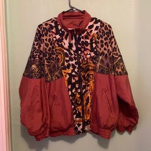 Vintage cheetah windbreaker